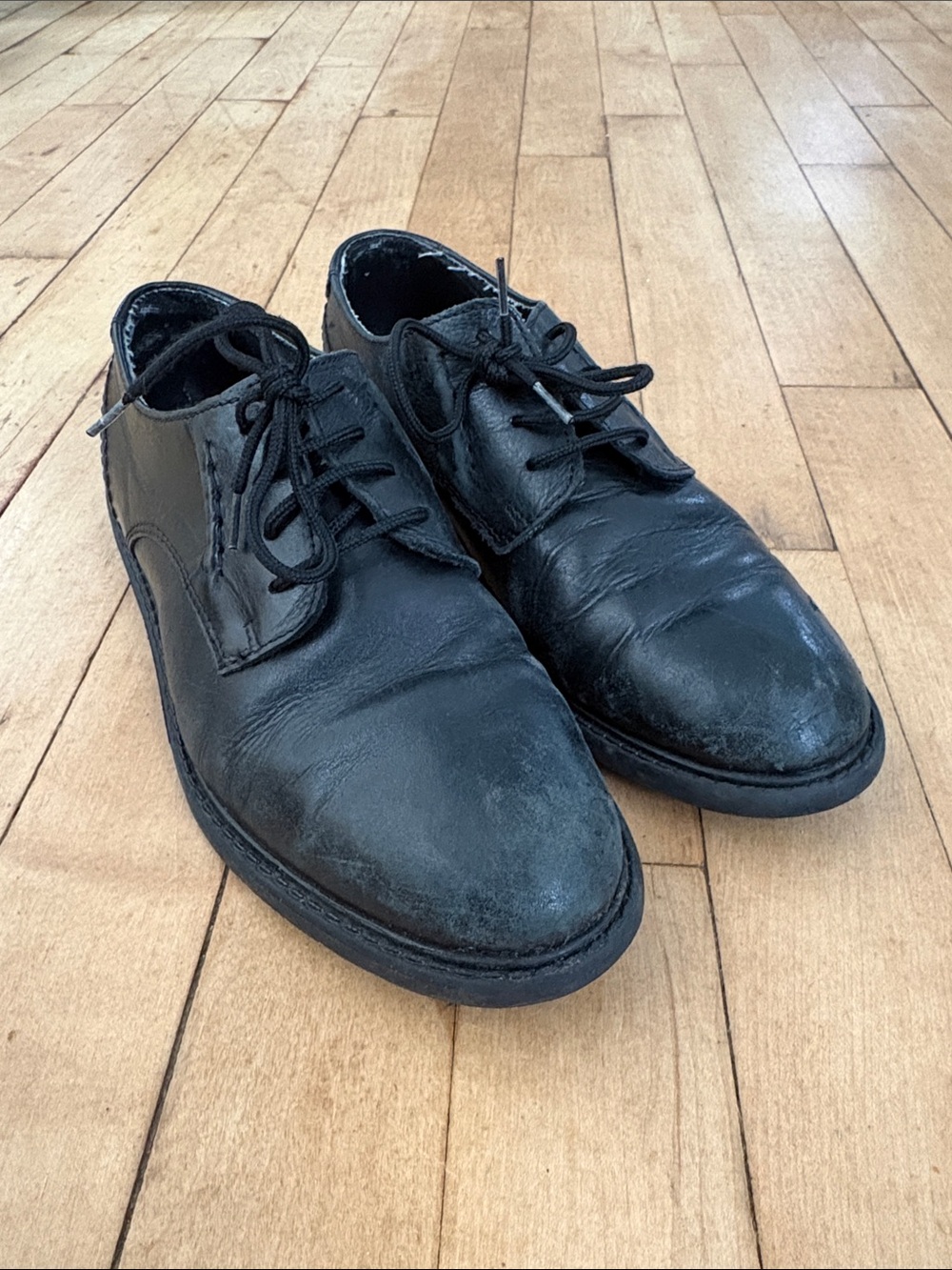 Boy’s Black Leather Lace-Up Dress Shoes
